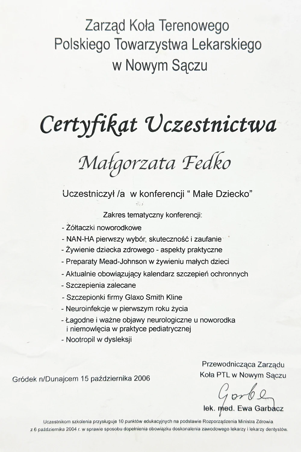 Małe Dziecko – Konferencja Lekarska