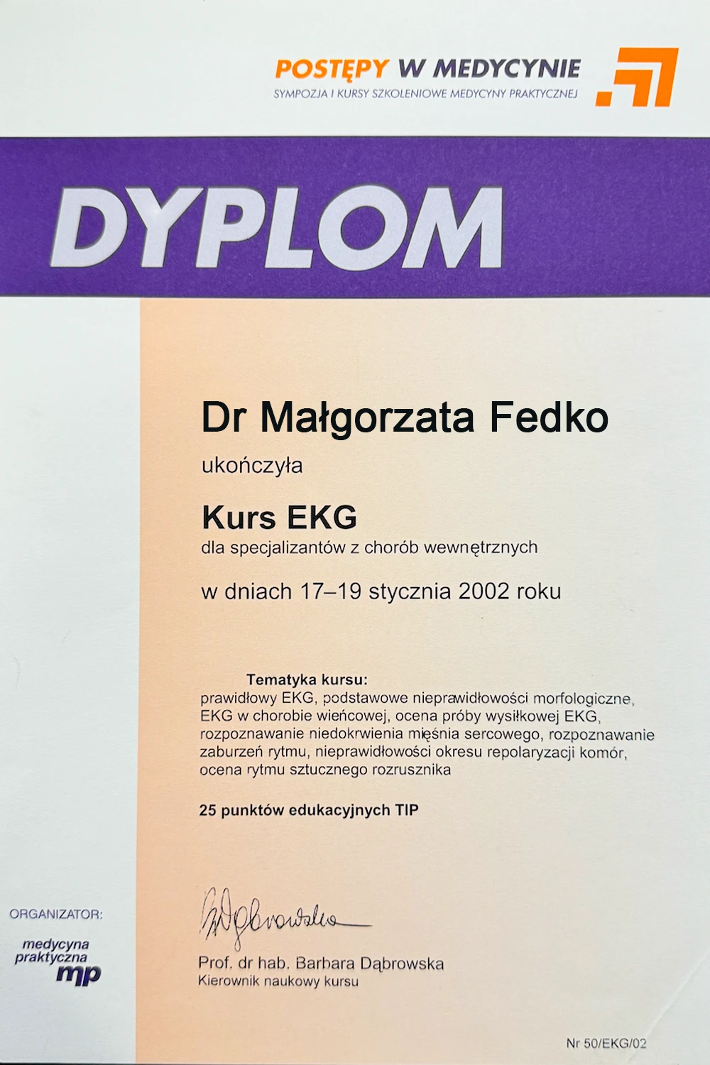 EKG – Kurs Specjalistyczny dla Internistów